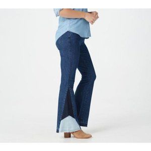 G.I.L.I. Regular Novelty Flare Leg Denim Jeans Medium Wash Size 2 Regular